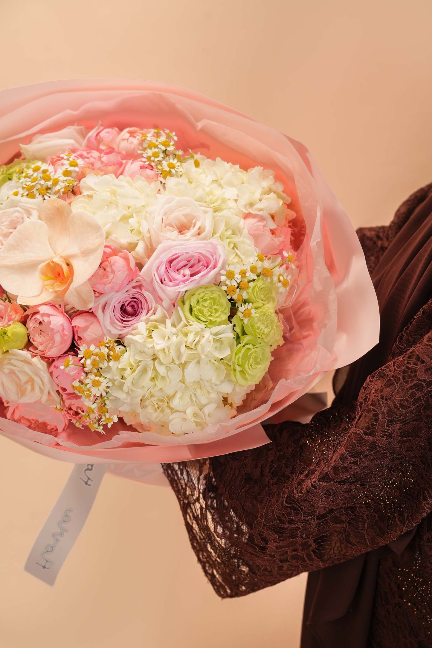 Rosy Orchid Garden Bouquet