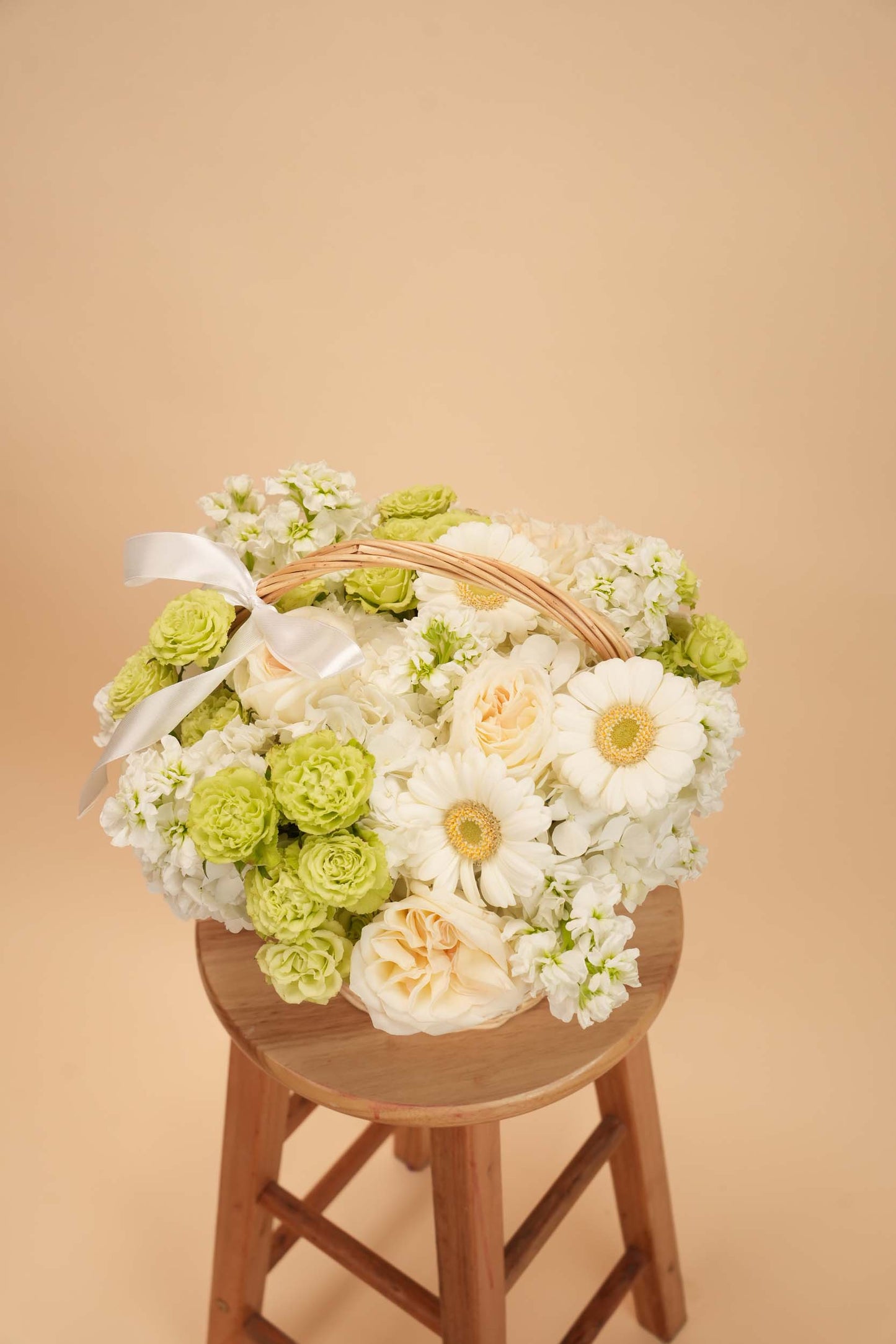 Ivory Grace Flower Basket