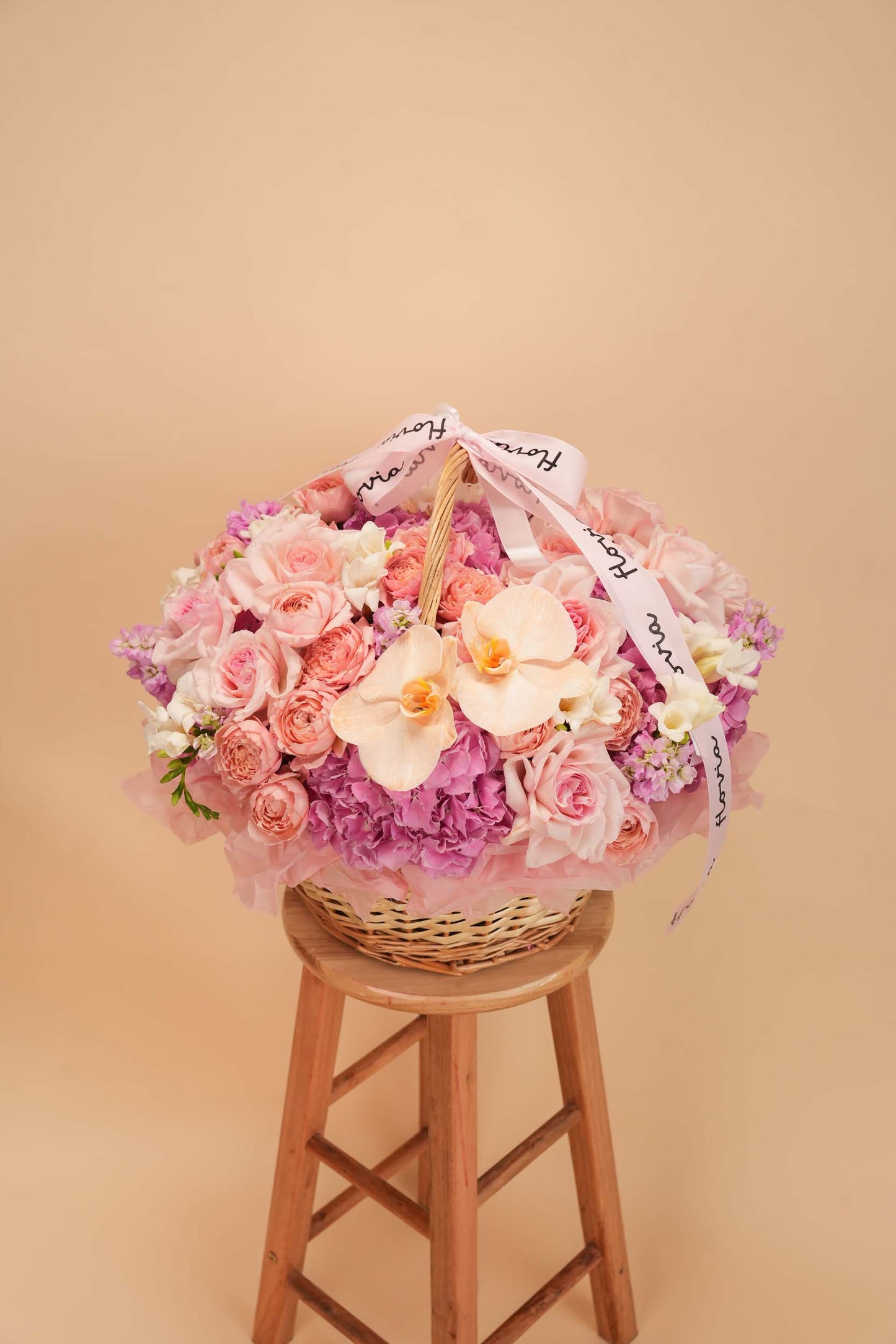 Pink Blossom Garden Basket