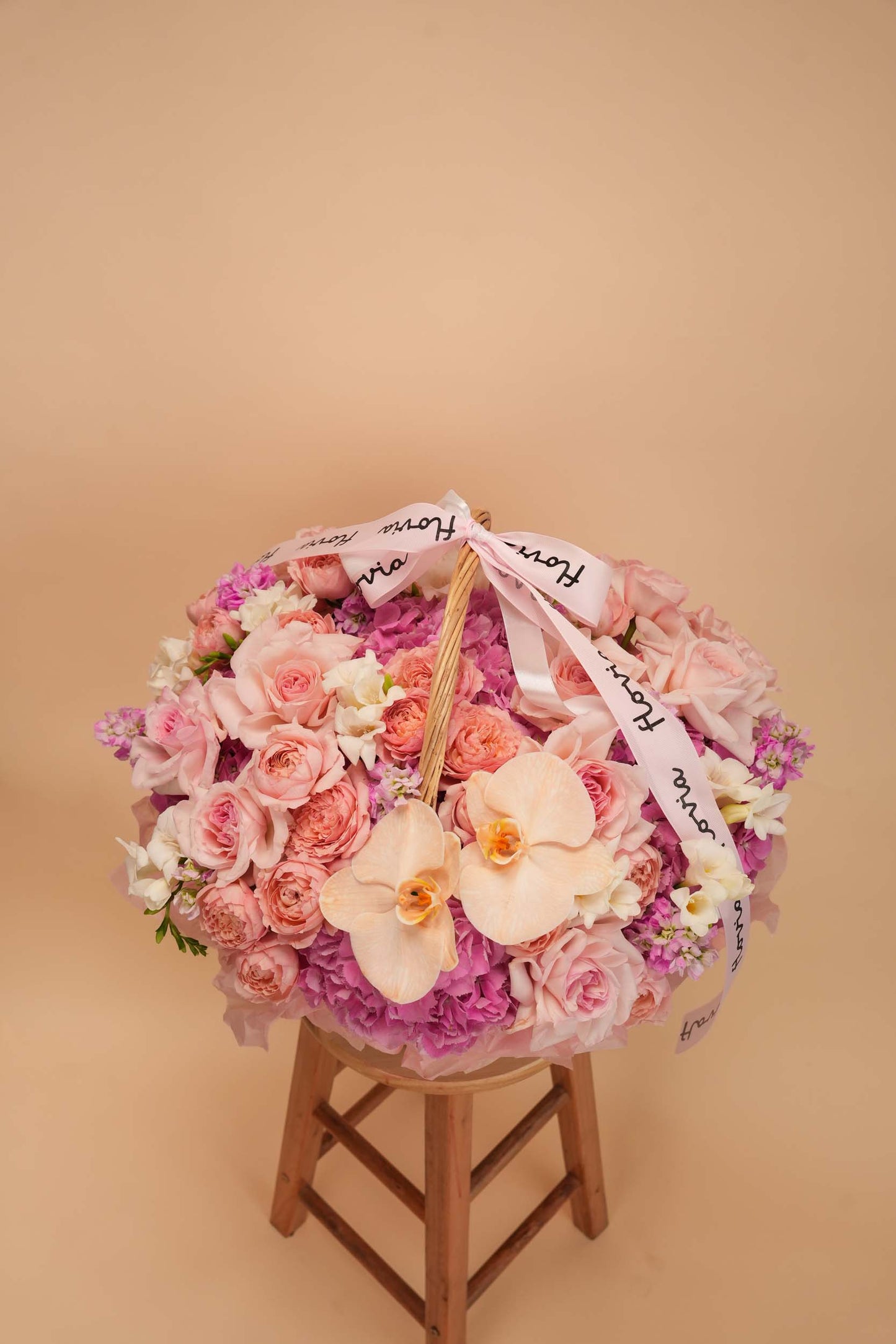 Pink Blossom Garden Basket