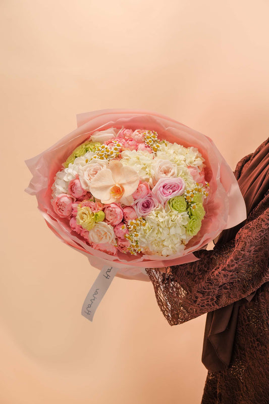 Rosy Orchid Garden Bouquet
