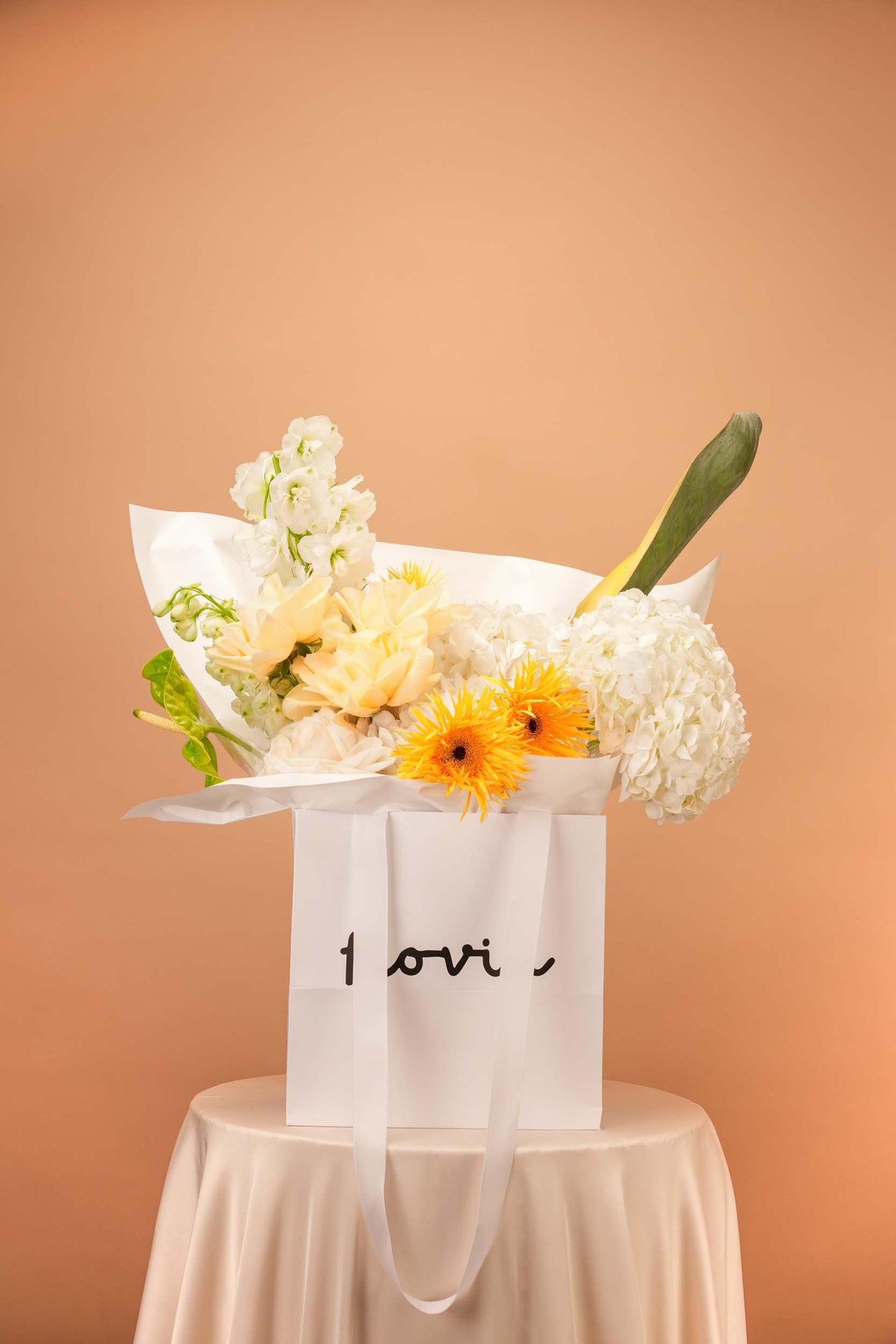Golden Serenity Flower Bouquet