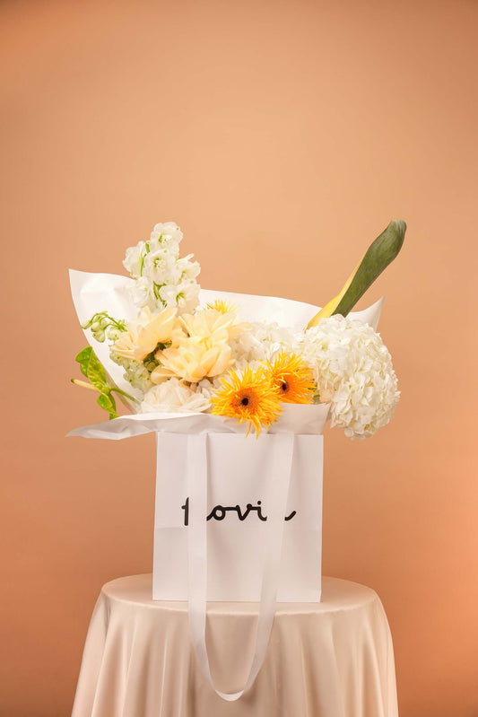 Golden Serenity Flower Bouquet