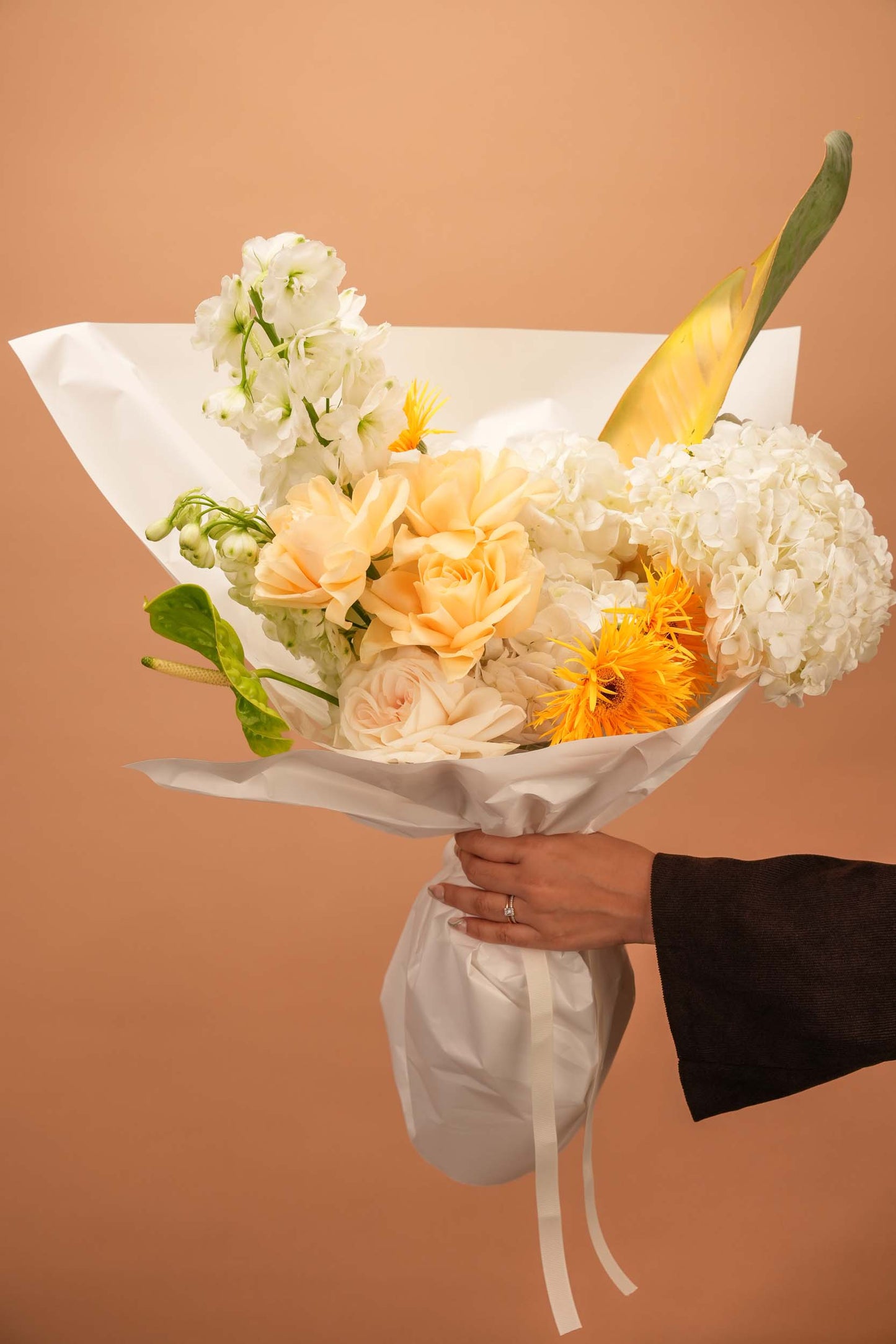 Golden Serenity Flower Bouquet