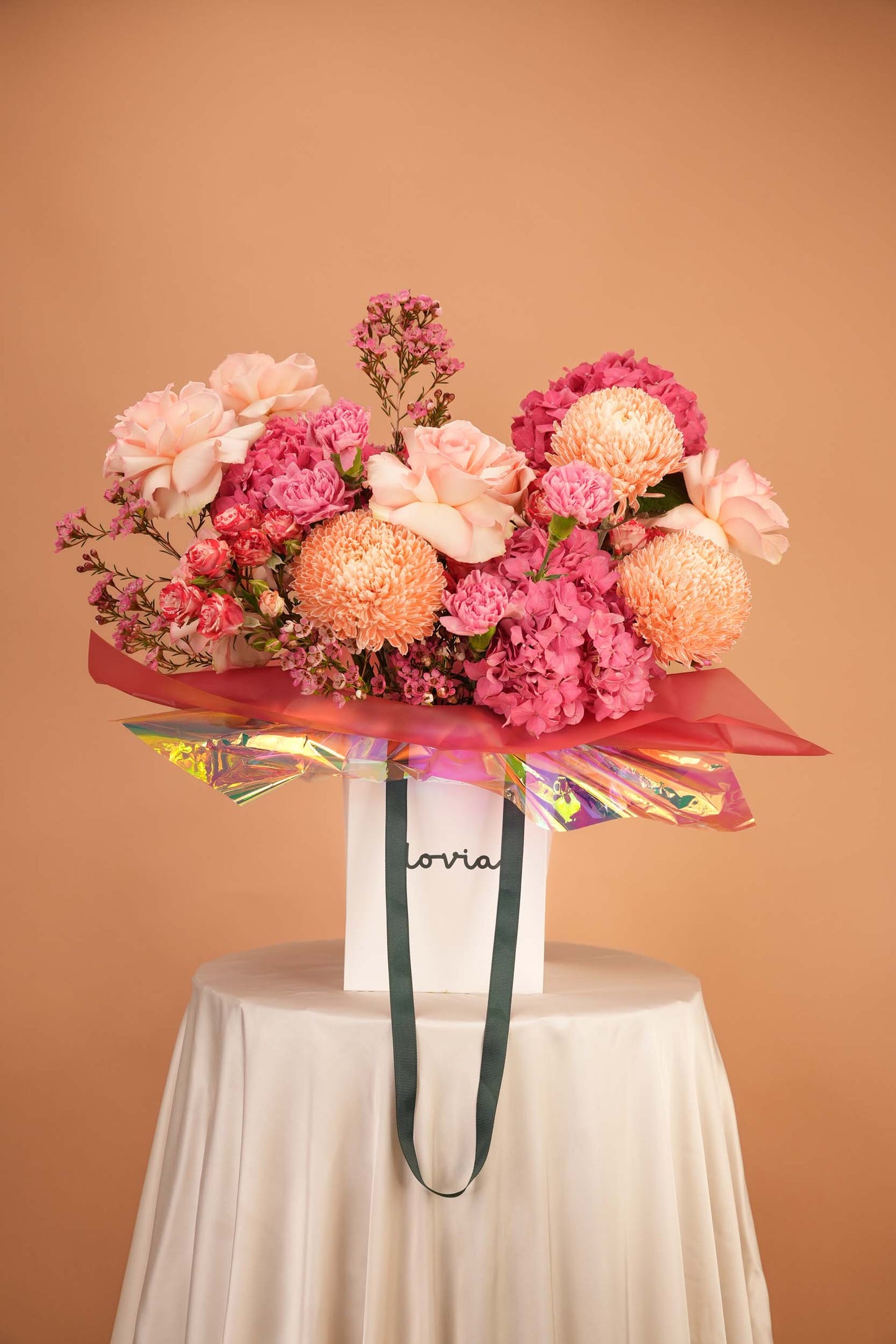 Blushing Sorbet - Luxury Pastel Flower Bag Arrangement