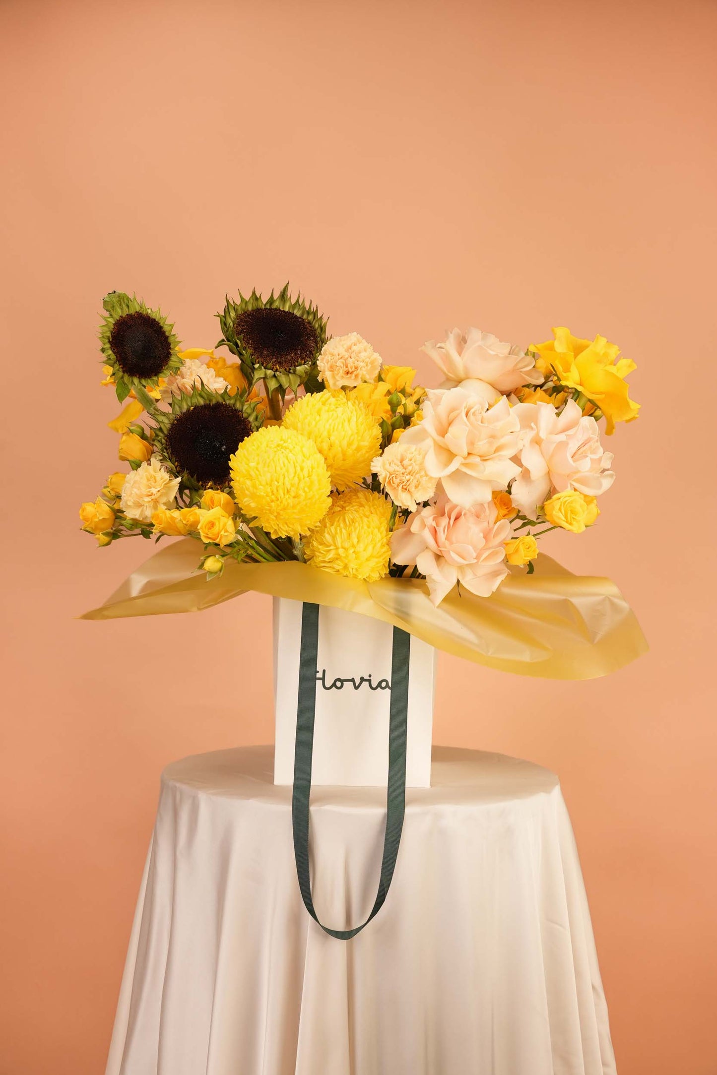 Honey Glow Floral Bag Arrangement