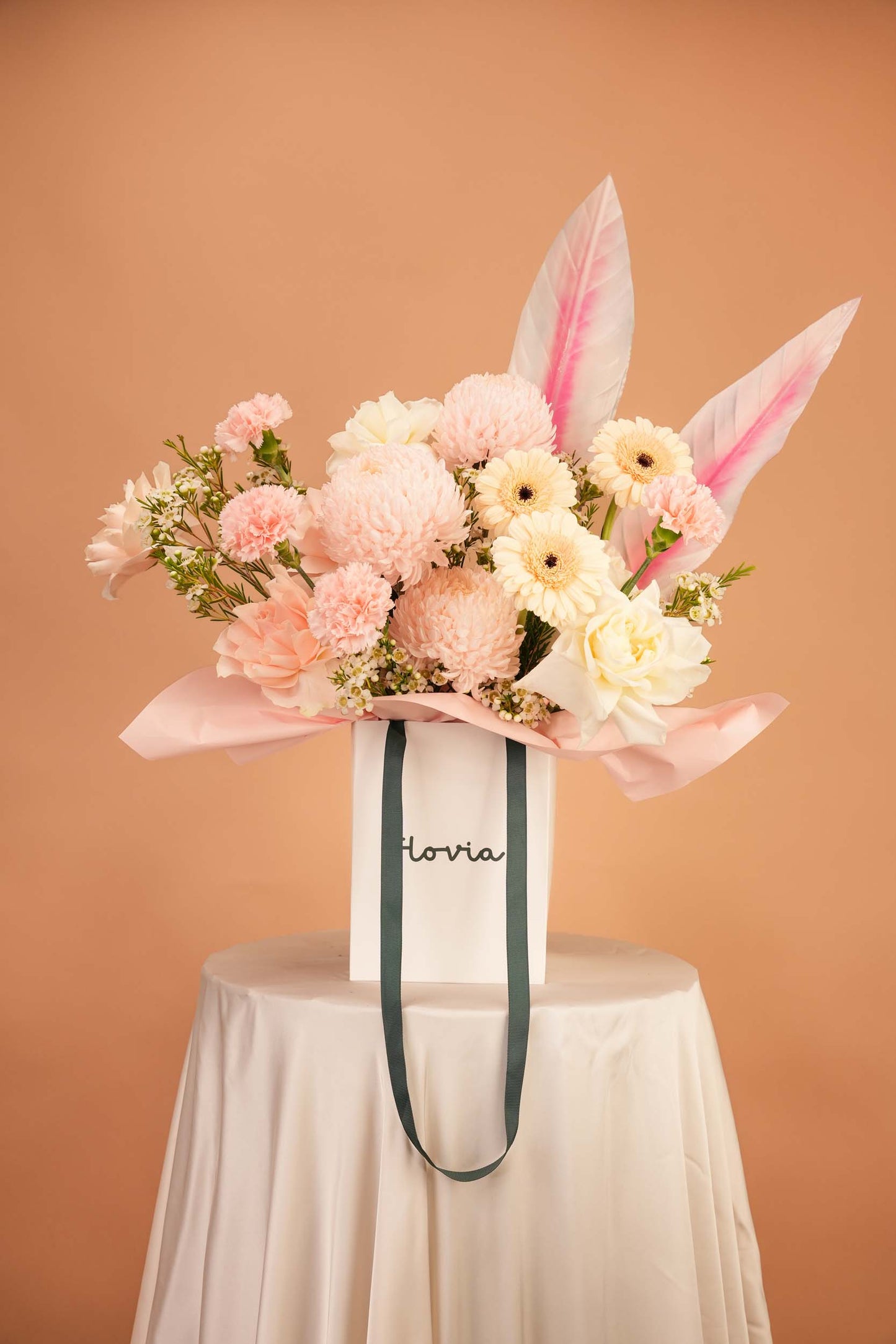 Pastel Dream - Blush & Cream Flower Bag Arrangement