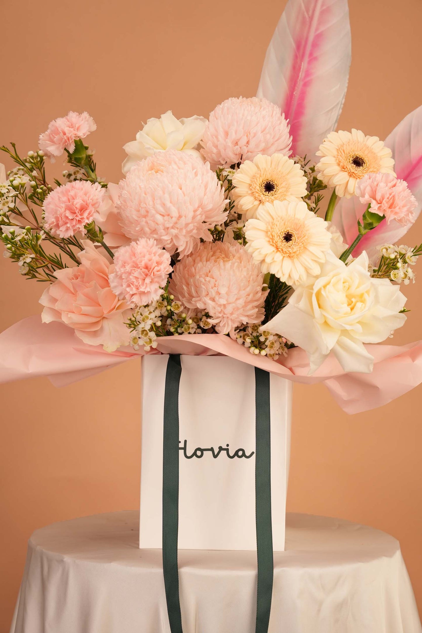 Pastel Dream - Blush & Cream Flower Bag Arrangement