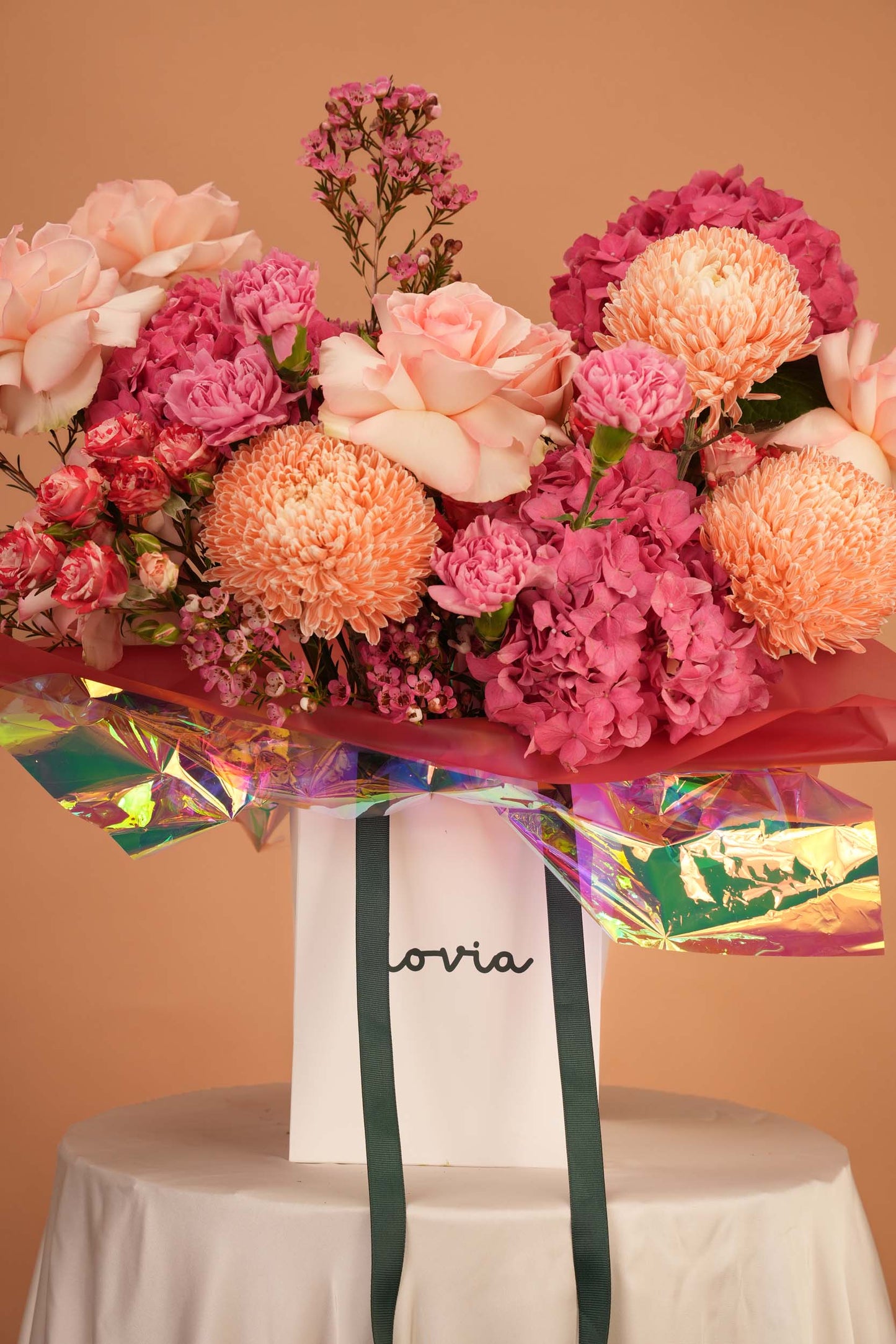 Blushing Sorbet - Luxury Pastel Flower Bag Arrangement