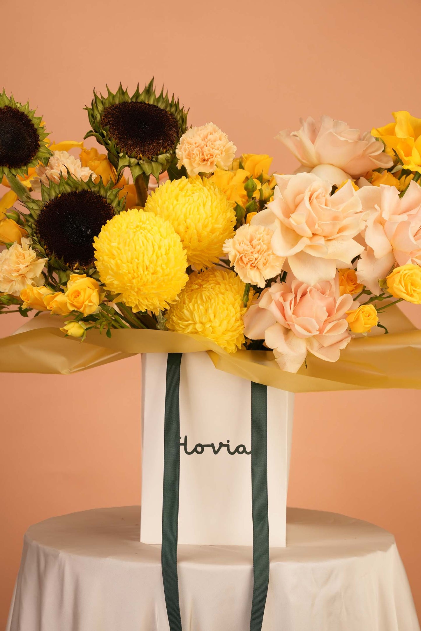 Honey Glow Floral Bag Arrangement
