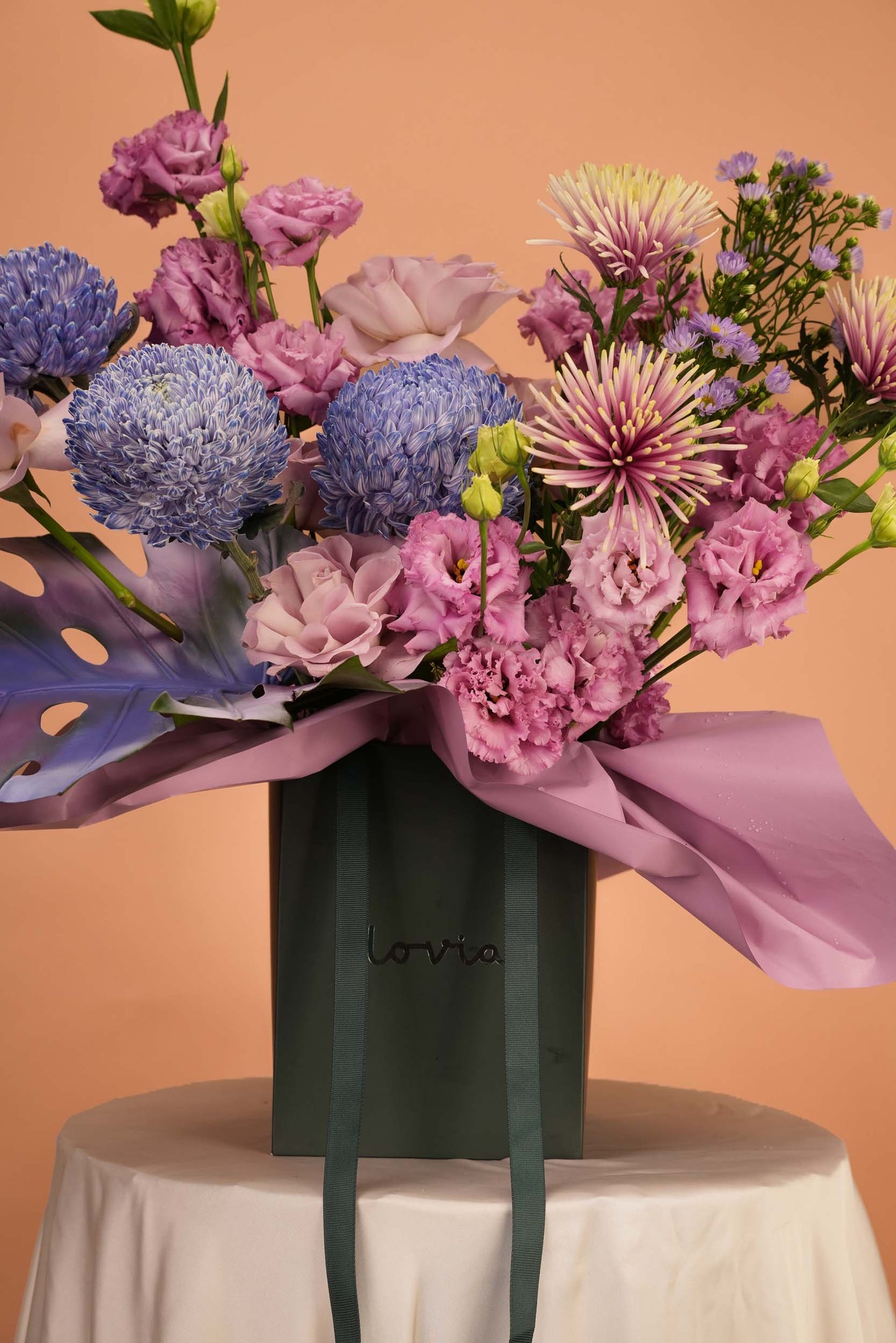 Lavender Haze - Luxury Purple Flower Bag Arrangement
