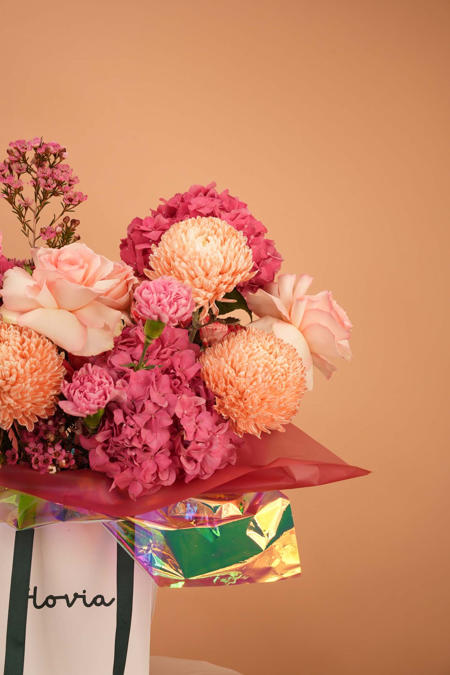 Blushing Sorbet - Luxury Pastel Flower Bag Arrangement