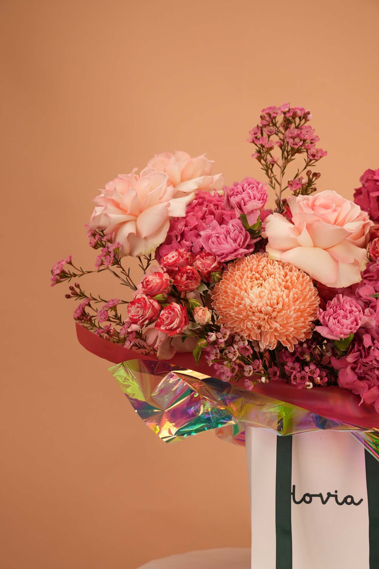 Blushing Sorbet - Luxury Pastel Flower Bag Arrangement