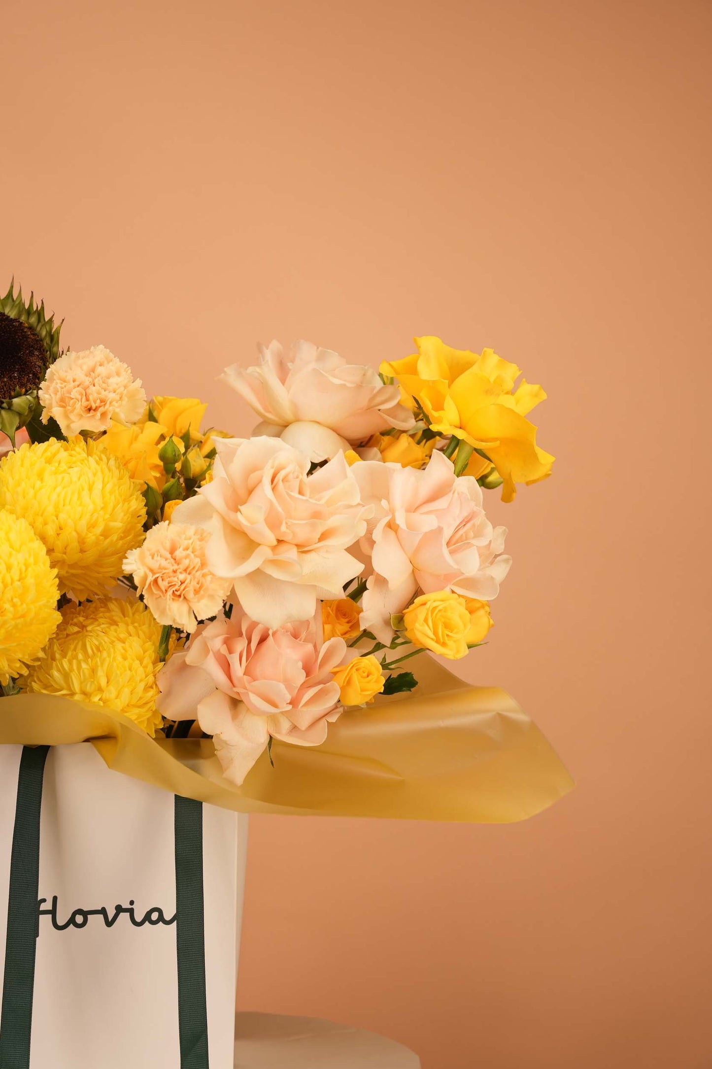 Honey Glow Floral Bag Arrangement