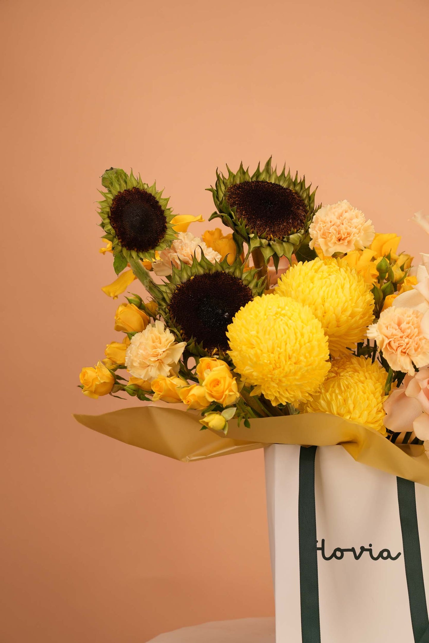 Honey Glow Floral Bag Arrangement