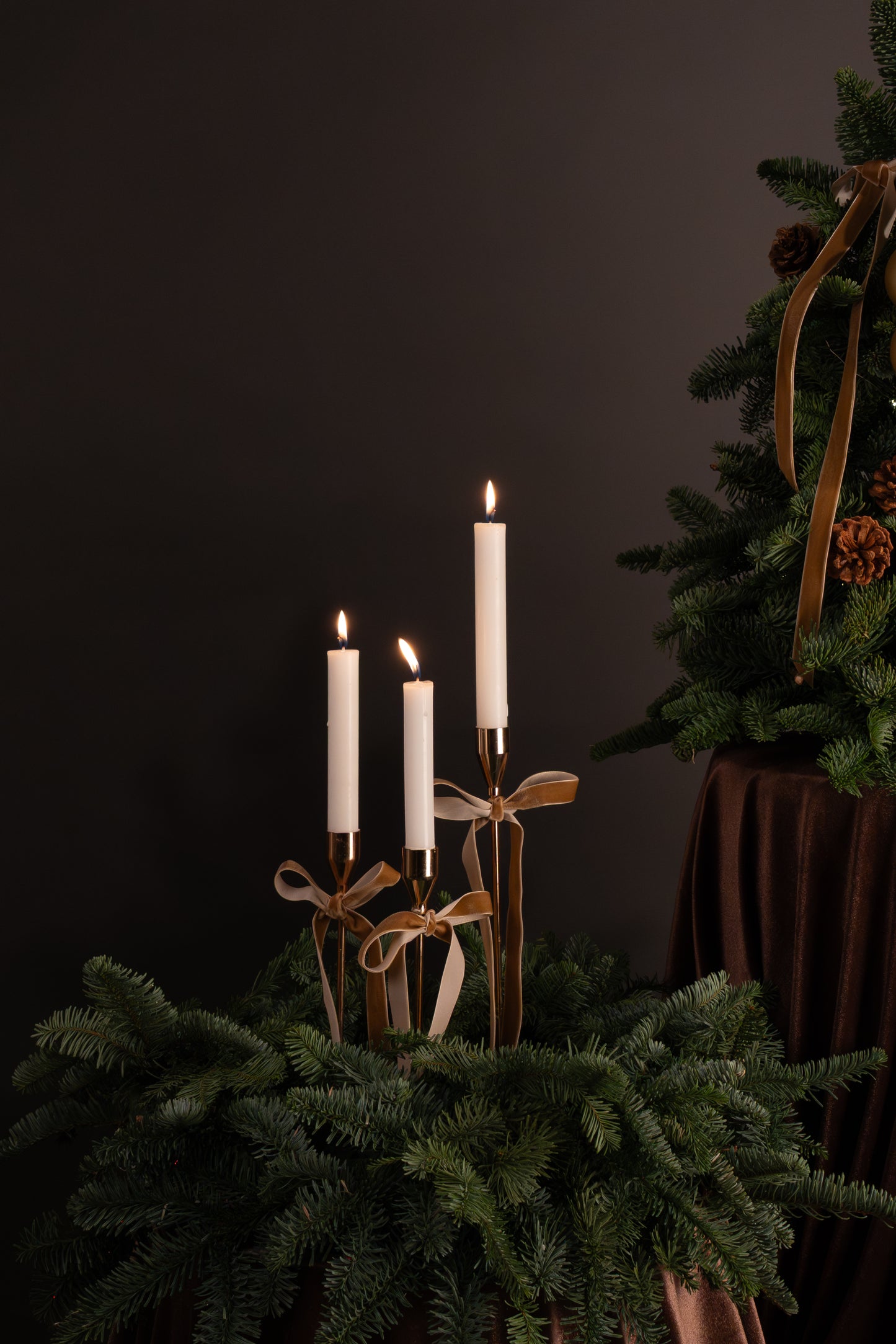 Holiday Tree, Wreath & Candle Set