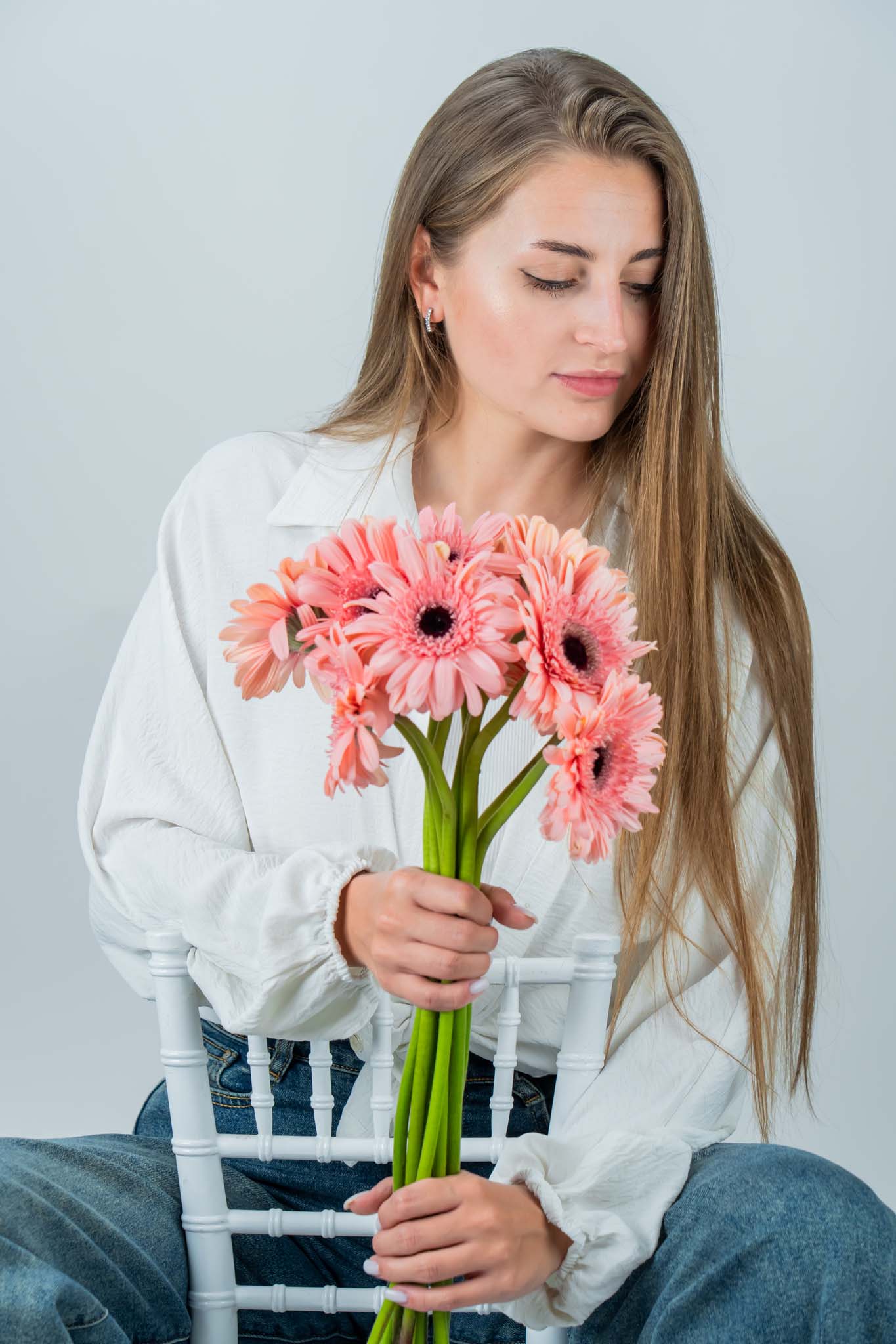 Peach Blush Gerbera Bouquet