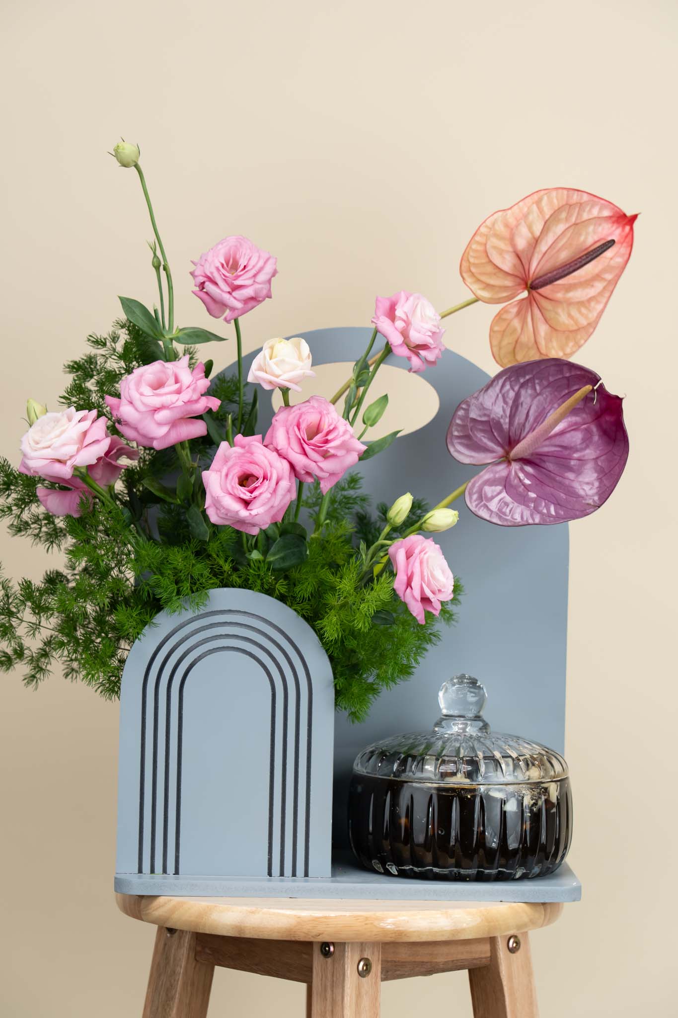 Blush Anthurium Arch Eid Halwa