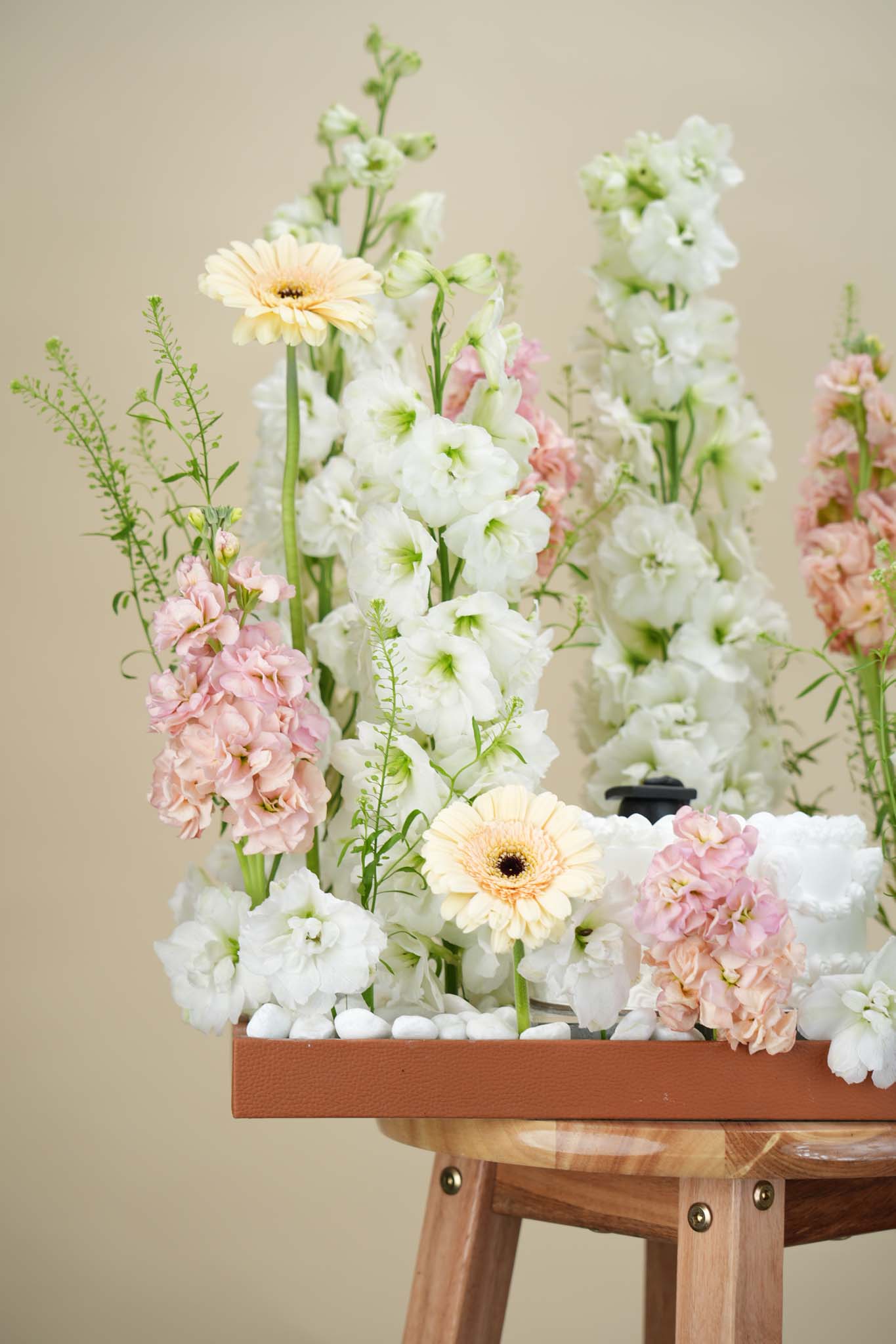 Blush Garden Tray Arrangement