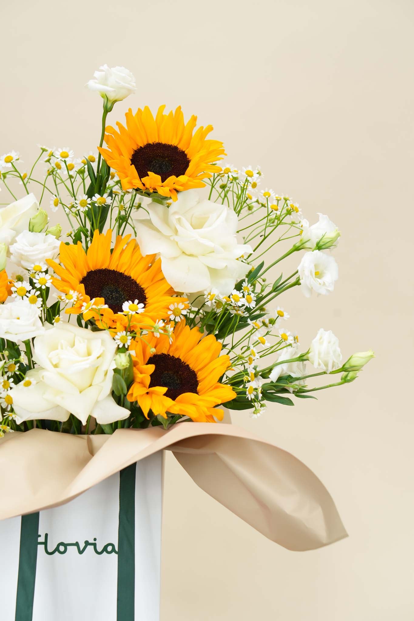 Golden Sunbeam Blossom Bag Arrangement