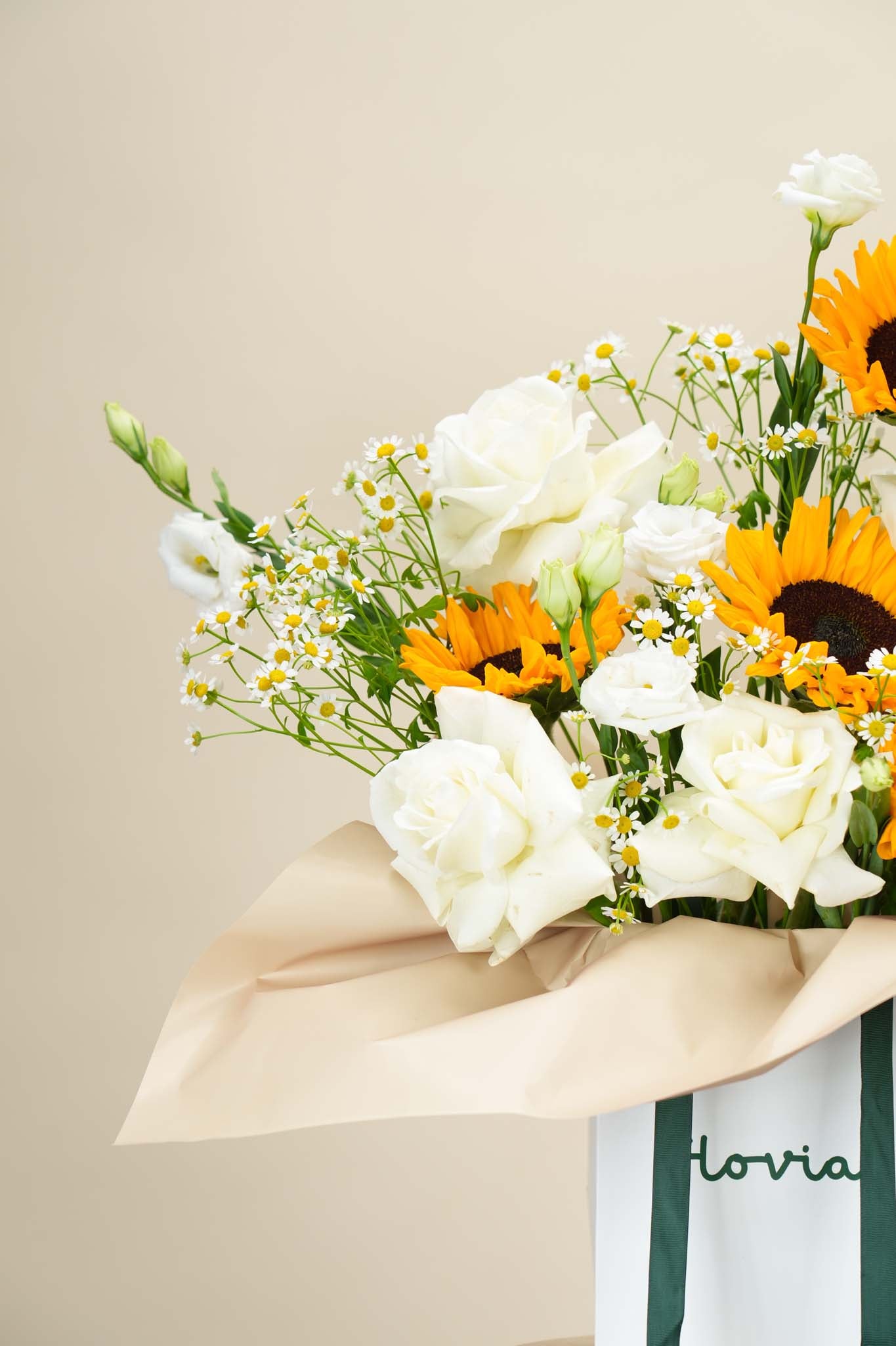 Golden Sunbeam Blossom Bag Arrangement