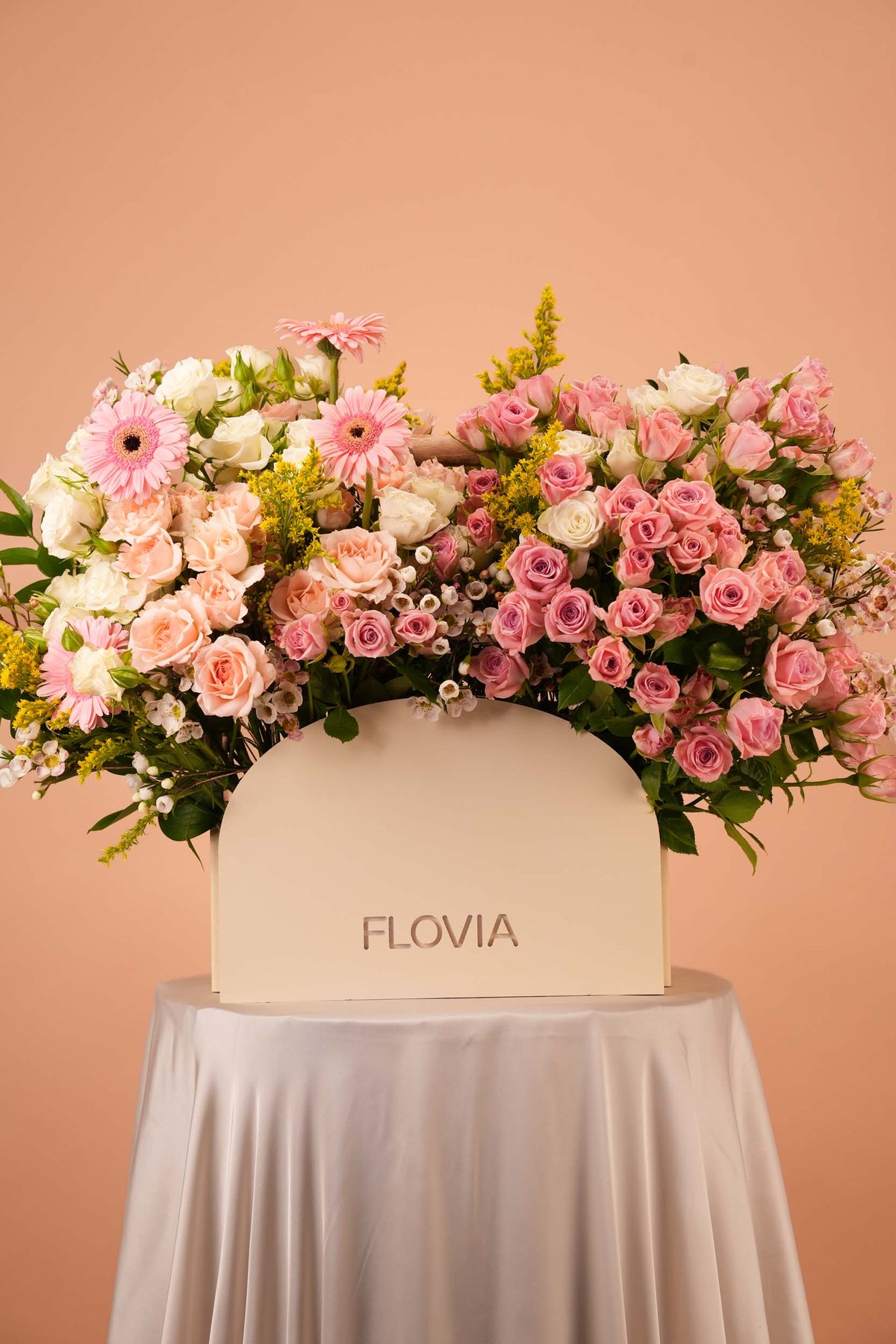 Pastel Meadow Wooden Floral Box