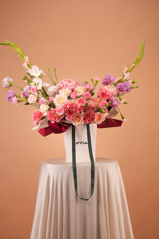 Blush Radiance Gladiolus Bag Arrangement