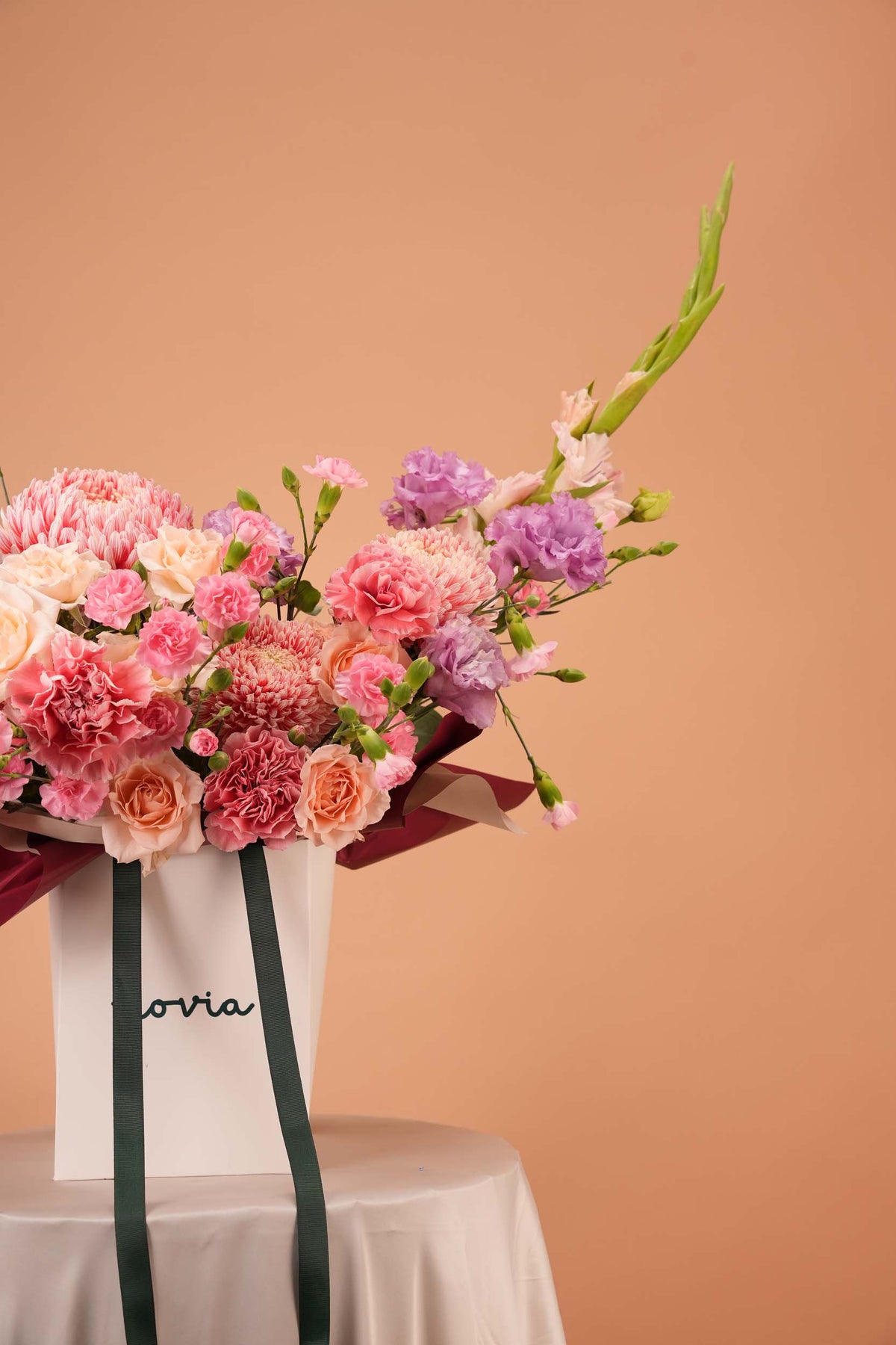 Blush Radiance Gladiolus Bag Arrangement