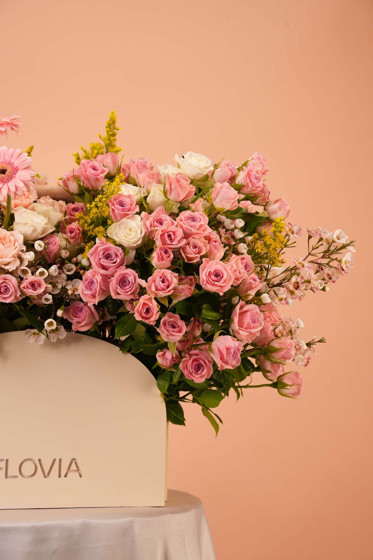 Pastel Meadow Wooden Floral Box
