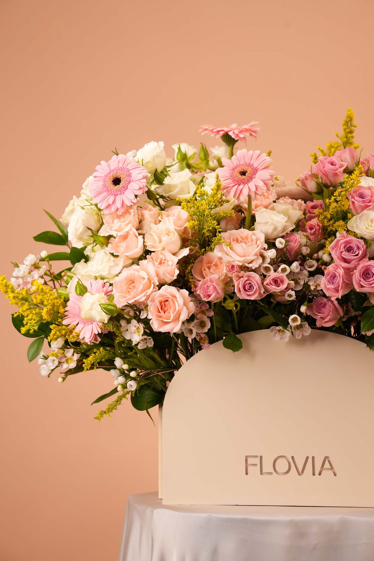 Pastel Meadow Wooden Floral Box