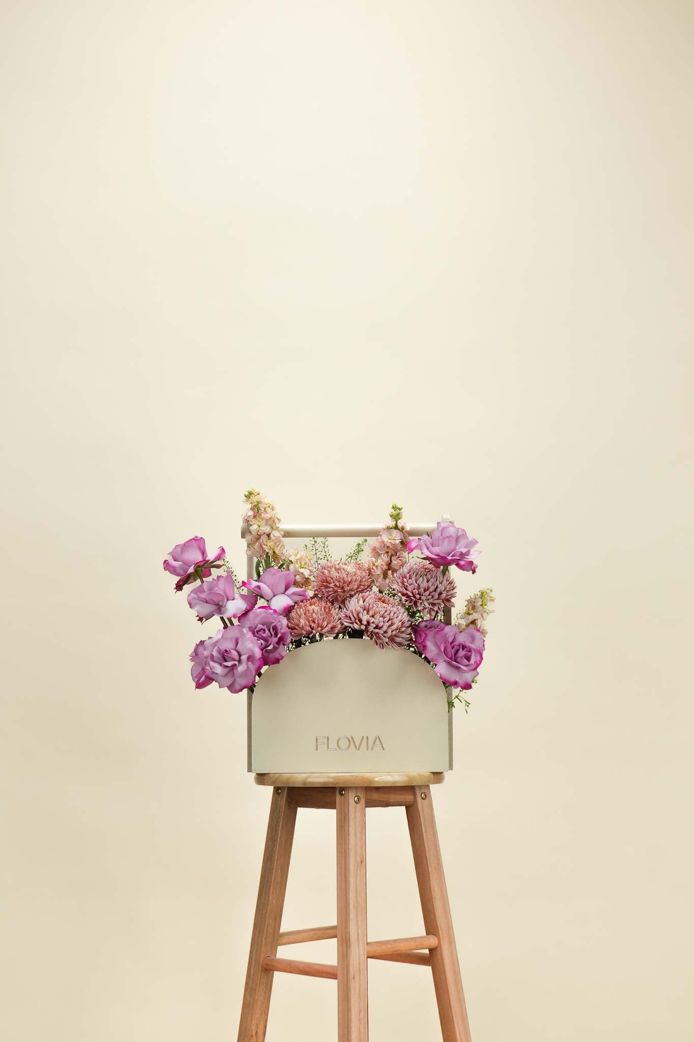 Pink Whisper Floral Basket