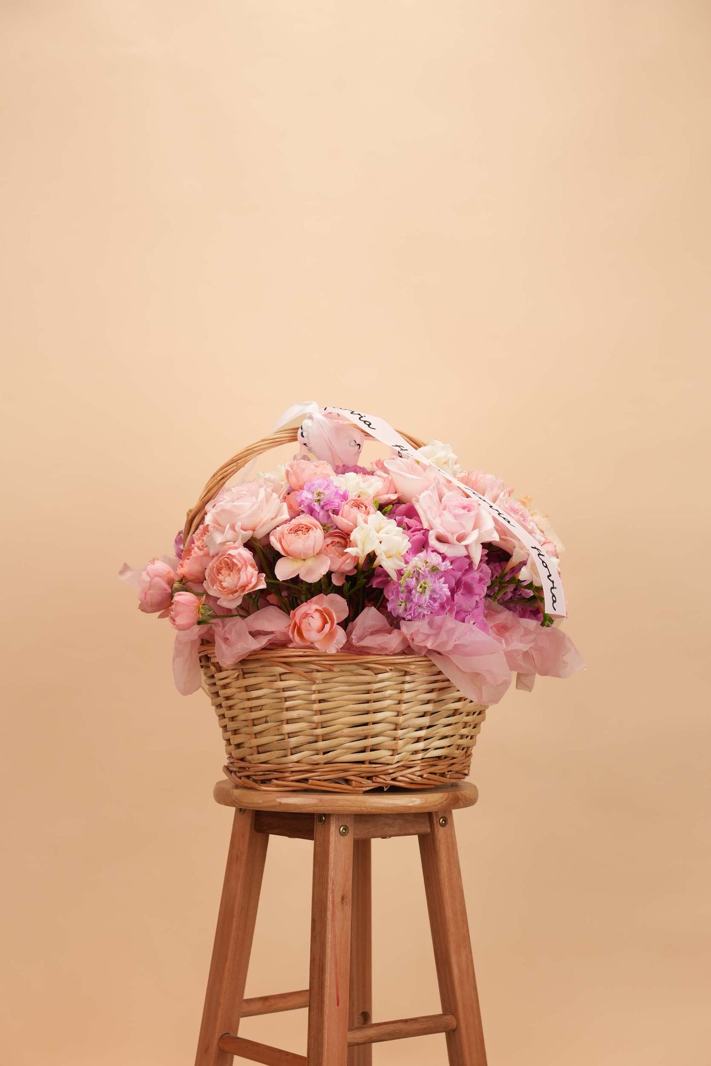 Pink Blossom Garden Basket