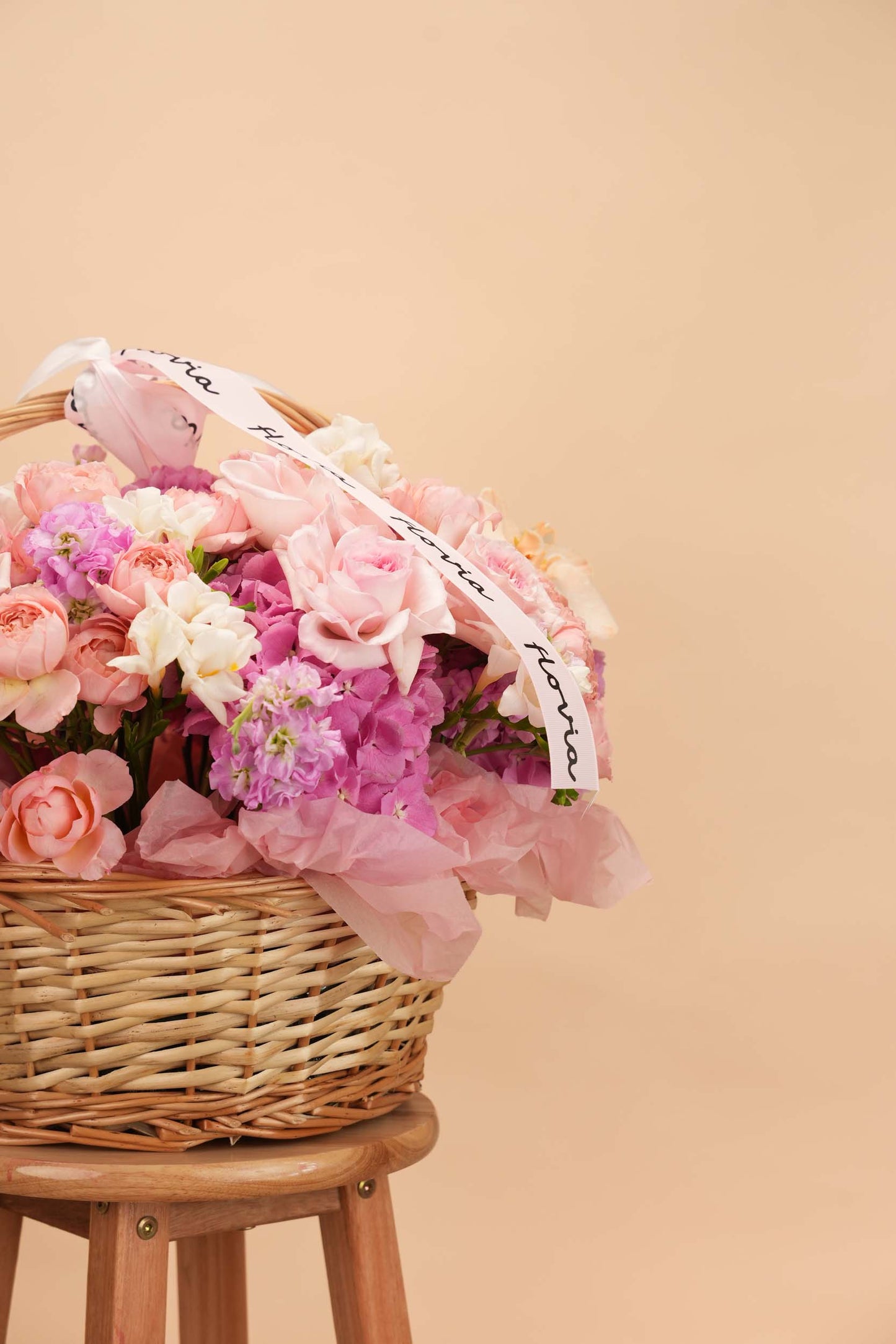 Pink Blossom Garden Basket