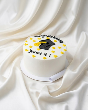 Elegant White Graduation & Achievement Cake